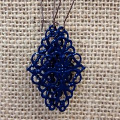 Marine Vajra Metal Filigree Earring