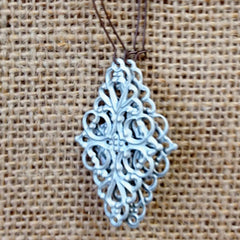 Silver Vajra Metal Filigree Earring