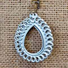 Silver Varsha Metal Filigree Earring
