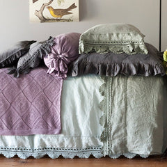 Linen with Crochet Lace Cases