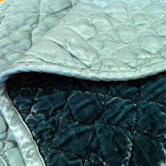 Quilted Satin Velvet Throw Blanket