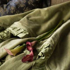 Velvet with Satin Ruffle Duvet