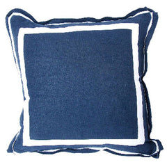 Navy Linen with White Twill Tape